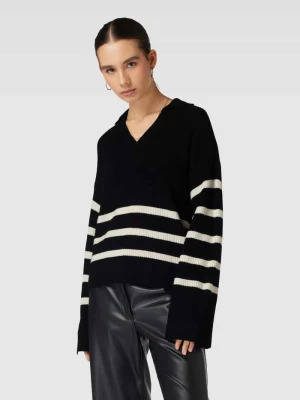 Sweter z dzianiny ze wzorem w paski model ‘MONNA’ Only