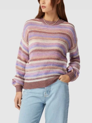 Sweter z dzianiny ze wzorem w paski model ‘NUELKA’ Nümph