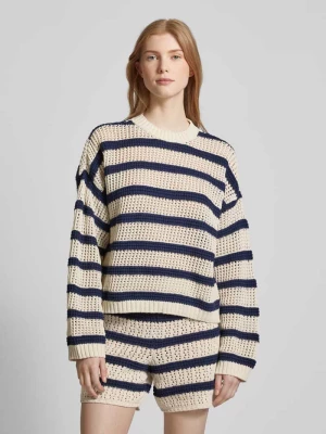 Sweter z dzianiny ze wzorem w paski model ‘Xanthia’ EDITED