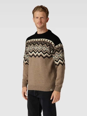 Sweter z dzianiny ze wzorem w zygzaki model ‘Randaberg’ Dale of Norway