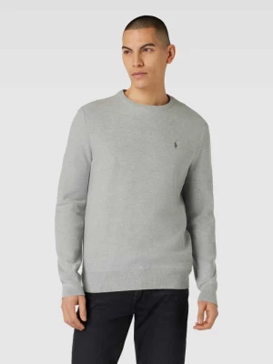 Sweter z fakturowanym wzorem i wyhaftowanym logo Polo Ralph Lauren