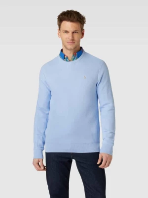Sweter z fakturowanym wzorem i wyhaftowanym logo Polo Ralph Lauren