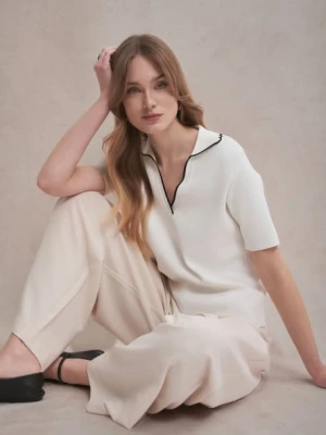 Sweter z falbaniastym kołnierzykiem Greenpoint