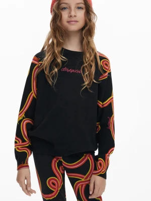 Sweter z falbaniastymi rękawami Desigual