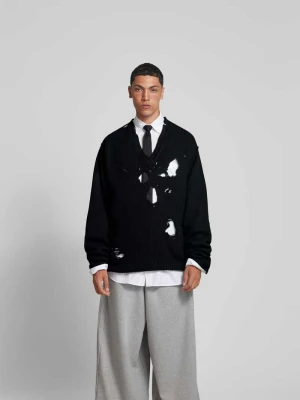 Sweter z głębokim dekoltem w serek Vetements Czarny