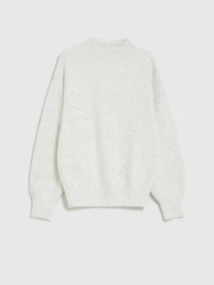 Sweter z golfem biały Moodo