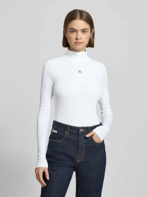 Sweter z golfem i detalem z logo Calvin Klein Jeans