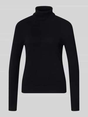 sweter z golfem o kroju regular fit z czystego kaszmiru Christian Berg Czarny