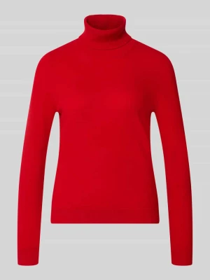 sweter z golfem o kroju regular fit z czystego kaszmiru Christian Berg Czerwony