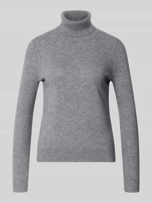 sweter z golfem o kroju regular fit z czystego kaszmiru Christian Berg Grafitowy melanż
