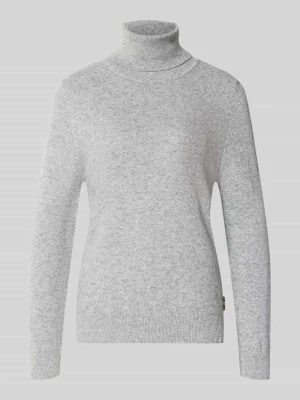 Sweter z golfem o kroju regular fit z mieszanki wełny i bawełny Barbour Jasnoszary