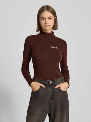 Sweter z golfem o kroju slim fit z dodatkiem wełny Karo Kauer