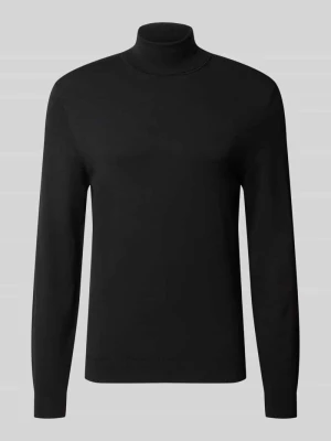 Sweter z golfem o kroju slim fit z mieszanki wiskozy MCNEAL Czarny