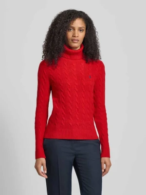 Sweter z golfem o kroju slim fit z wyhaftowanym logo Polo Ralph Lauren