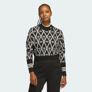 Sweter z golfem Originals Trefoil Adidas czarny