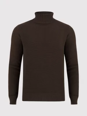 Sweter z golfem w kolorze brązowym Pako Lorente