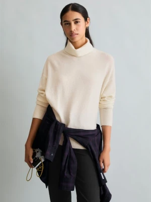 Sweter z golfem w stylu casual Marc O'Polo fialová