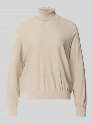 Sweter z Golfem z mieszanka lyocellu model 'GESTO' Marella Złamany biały