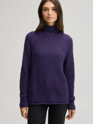 Sweter z golfem z mieszanki wełny alpaki w kolorze fioletowym JOOP!