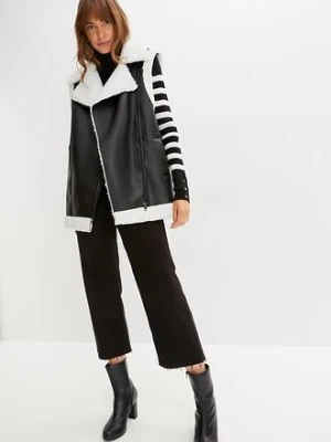 Sweter z golfem z mieszanki wiskozy bonprix