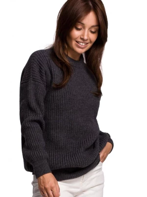 Sweter z grubą przędzą o łańcuszkowym splocie Polskie swetry