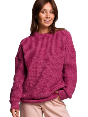 Sweter z grubą przędzą o łańcuszkowym splocie Polskie swetry