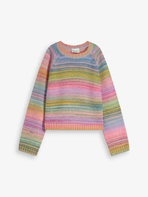 Sweter z grubej dzianiny BonPrix różowy