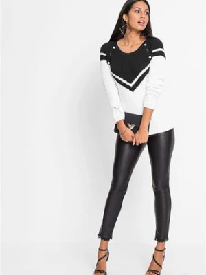 Sweter z guzikami bonprix