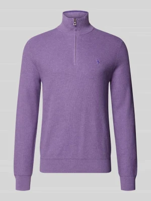 Sweter z Half Zip, kołnierz zapinany Polo Ralph Lauren Jasnofioletowy