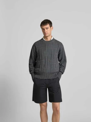 Sweter z imitacji dzianiny Kenzo Ciemnoszary