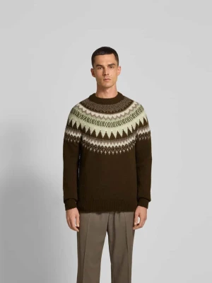 Sweter z imitacji dzianiny z mieszanki wiskozy Closed Czekoladowy
