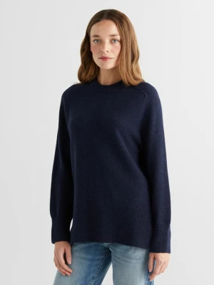 Sweter z Jodełką z Okrągłym Dekoltem GANT