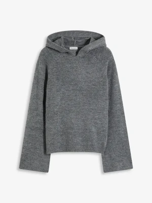 Sweter z kapturem BonPrix szary