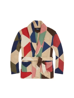 Sweter z Kardiganem w stylu patchwork Polo Ralph Lauren