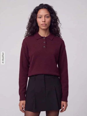 sweter w kroju regular fit z czystego kaszmiru Jake*s Śliwkowy