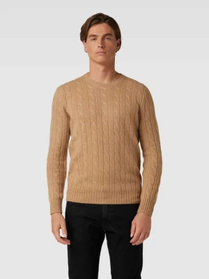 Sweter z kaszmiru ze ściegiem warkoczowym Polo Ralph Lauren