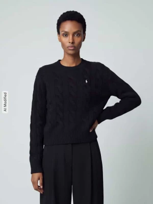 Sweter z mieszanki wełny i kaszmiru Polo Ralph Lauren Czarny