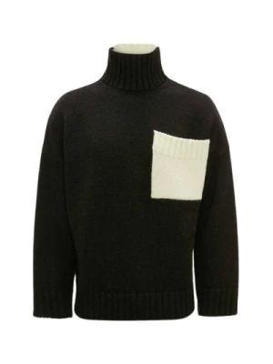 Sweter z kieszenią w kontrastowym kolorze JW Anderson