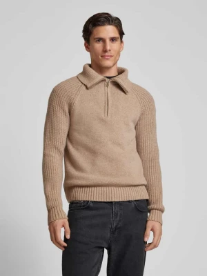 Sweter z kołnierzem i raglanowymi rękawami model ‘OTTO’ thinking mu
