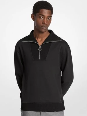 Sweter z kołnierzem typu stójka z bawełnianej dzianiny pętelkowej Michael Kors Mens