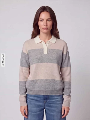 Sweter z kołnierzykiem polo Jake*s