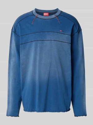 Bluza z wyhaftowanym logo Diesel Niebieski