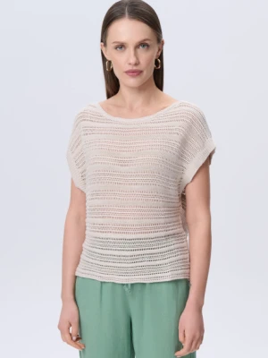 Sweter z krótkim rękawem beż Greenpoint