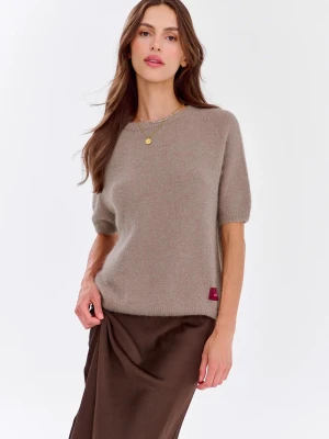 Sweter z krótkim rękawem Soft Cappuccino ONE SIZE