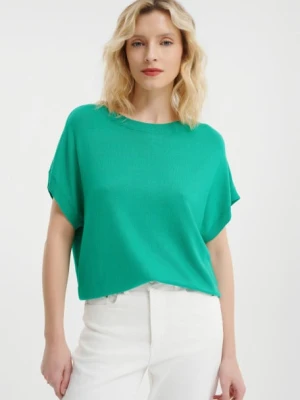 Sweter z krótkim rękawem w kolorze zielonym Greenpoint
