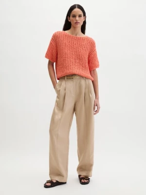 Sweter z krótkim rękawem w stylu boxy Marc O'Polo