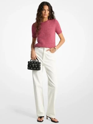 Sweter z krótkim rękawem z mieszanki nylonu i alpaki MICHAEL Michael Kors