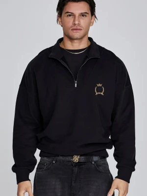 Sweter z kwartalnym zamkiem błyskawicznym SikSilk