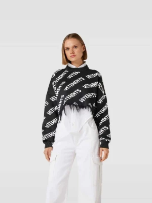 Sweter z logo na całej powierzchni Vetements Czarny