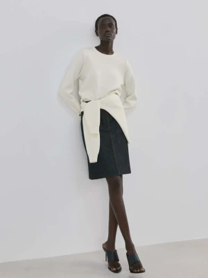 Sweter z mankietami na guziki kremowy / écru - Kobieta - - MANGO